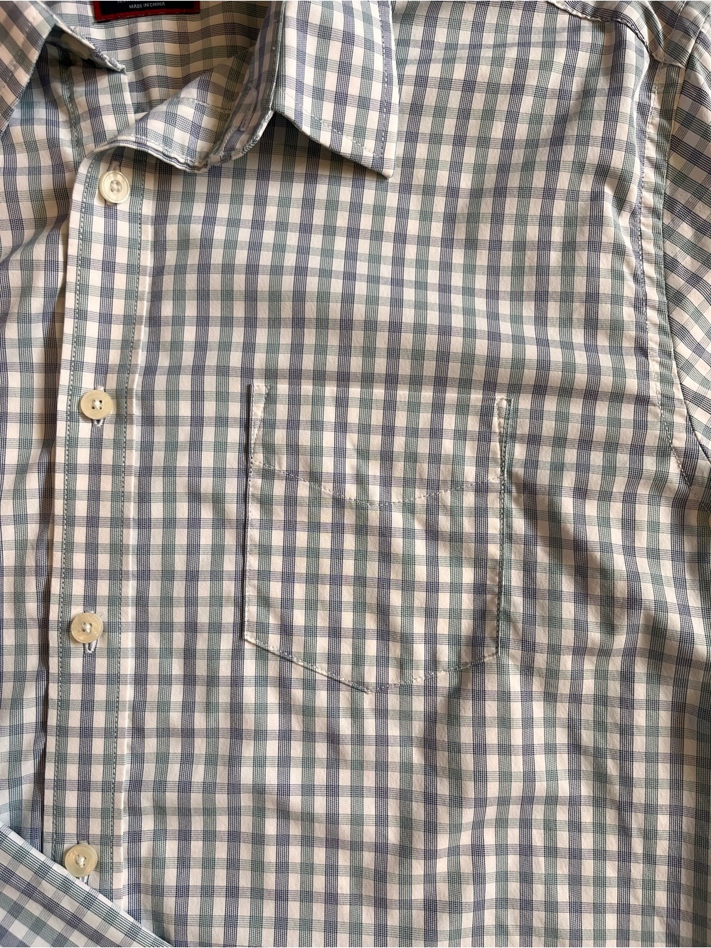UNTUCKit Men's Long-Sleeve Performance Checkered Shirt - Light Blue  Gray Large
